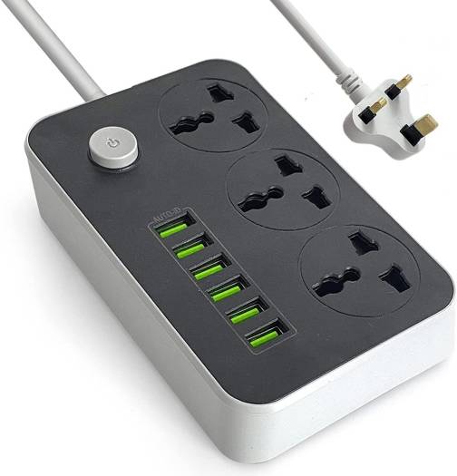 Sky-Touch 3 Outlets Power Strips Extension Cord