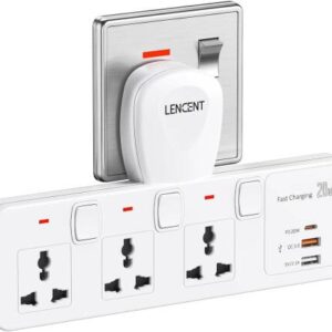Multi Plug Extension Socket, 3 Way Electrical Outlet Extender