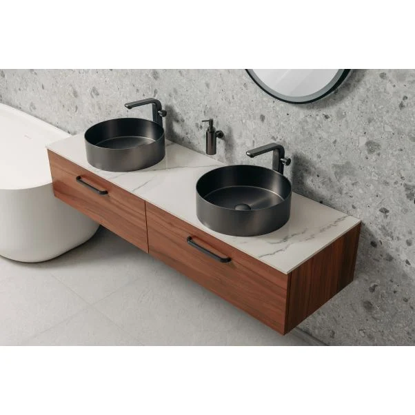Stereo FM Deck Mounted Mono Tall Basin Mixer Without Waste - Image 2