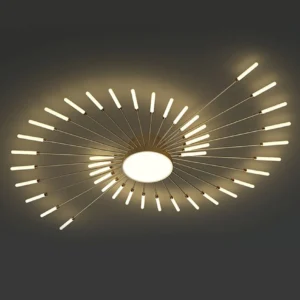 Denali Semi Flush Mount Lighting - Led Ceiling Lights For Living Room - Bedroom Flush Mount Lighting